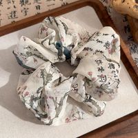 Women's Chinoiserie Romantic Artistic Chinese Character Cloth Printing Hair Tie main image 9