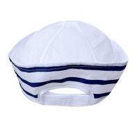 Unisex Casual Navy Style Stripe Anchor Printing Eaveless Beanie Hat sku image 4
