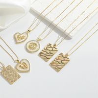 Copper 14K Gold Plated Modern Style Classic Style Commute Enamel Inlay Heart Shape Zircon Pendant Necklace main image 5