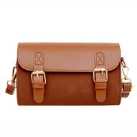 Women's Medium Pu Leather Solid Color Vintage Style Classic Style Flip Cover Crossbody Bag sku image 3