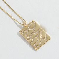 Copper 14K Gold Plated Modern Style Classic Style Commute Enamel Inlay Heart Shape Zircon Pendant Necklace sku image 4