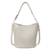 Women's Medium Pu Leather Solid Color Vintage Style Classic Style Magnetic Buckle Bucket Bag sku image 2