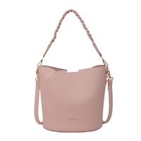 Women's Medium Pu Leather Solid Color Vintage Style Classic Style Magnetic Buckle Bucket Bag sku image 3