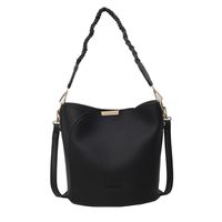 Women's Medium Pu Leather Solid Color Vintage Style Classic Style Magnetic Buckle Bucket Bag sku image 4
