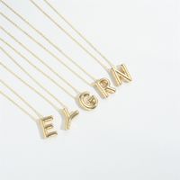Copper Modern Style Simple Style Commute Letter Pendant Necklace main image 3