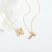 Le Cuivre Style Moderne Style Simple Commuer Lettre Pendentif main image 6