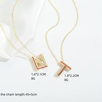 Copper Modern Style Simple Style Commute Letter Pendant Necklace main image 2