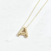 Copper Modern Style Simple Style Commute Letter Pendant Necklace sku image 1