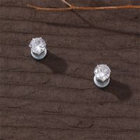 1 Pair Basic Modern Style Classic Style Strawberry Inlay Sterling Silver Rhinestones Ear Studs main image 5