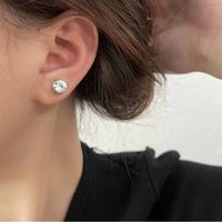 1 Pair Basic Modern Style Classic Style Strawberry Inlay Sterling Silver Rhinestones Ear Studs main image 6