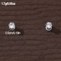 1 Pair Basic Modern Style Classic Style Strawberry Inlay Sterling Silver Rhinestones Ear Studs main image 2