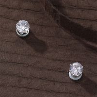 1 Par Básico Estilo Moderno Estilo Clásico Fresa Embutido Plata Esterlina Diamantes De Imitación Pendientes sku image 1