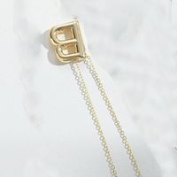 Copper Modern Style Simple Style Commute Letter Pendant Necklace sku image 2