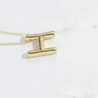 Copper Modern Style Simple Style Commute Letter Pendant Necklace sku image 8