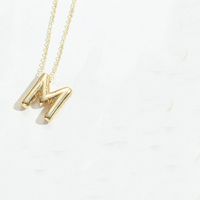 Copper Modern Style Simple Style Commute Letter Pendant Necklace sku image 13