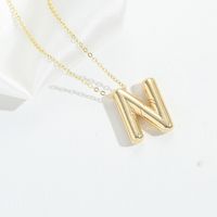 Copper Modern Style Simple Style Commute Letter Pendant Necklace sku image 14
