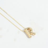 Copper Modern Style Simple Style Commute Letter Pendant Necklace sku image 18