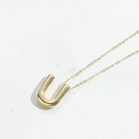 Copper Modern Style Simple Style Commute Letter Pendant Necklace sku image 21