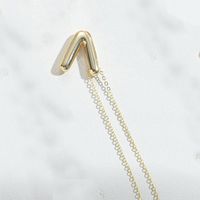 Copper Modern Style Simple Style Commute Letter Pendant Necklace sku image 22