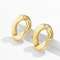 1 Pair Simple Style Classic Style Geometric Plating CCB Gold Plated Ear Studs main image 2