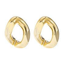 1 Pair Simple Style Classic Style Geometric Plating CCB Gold Plated Ear Studs main image 4
