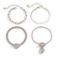 Simple Style Classic Style Heart Shape Alloy Plating Gold Plated Women's Bracelets main image 4