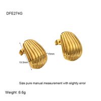1 Pair Retro Heart Shape Plating 304 Stainless Steel Earrings sku image 3