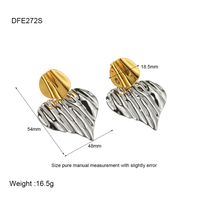 1 Pair Retro Heart Shape Plating 304 Stainless Steel Earrings sku image 8
