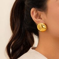1 Pair Simple Style Classic Style Water Droplets Heart Shape Plating Iron Gold Plated Ear Studs main image 4