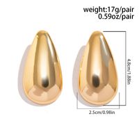 1 Pair Simple Style Classic Style Water Droplets Heart Shape Plating Iron Gold Plated Ear Studs main image 5