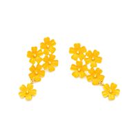 1 Paar Lässig Süss Blume Emaille Zinklegierung Tropfenohrringe main image 4