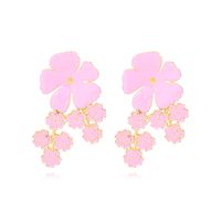 1 Pair IG Style Sweet Flower Enamel Zinc Alloy Ear Studs main image 1