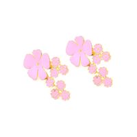 1 Pair IG Style Sweet Flower Enamel Zinc Alloy Ear Studs main image 5