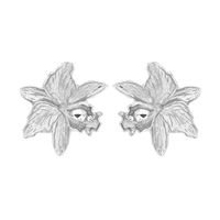 1 Pair IG Style Sweet Flower Plating Inlay Zinc Alloy Rhinestones Ear Studs main image 5