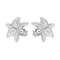 1 Paire Style IG Sucré Fleur Placage Incruster Alliage De Zinc Strass Boucles D'Oreilles main image 5