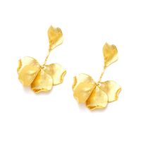 1 Pair IG Style Sweet Heart Shape Flower Plating Zinc Alloy Drop Earrings main image 5