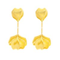 1 Pair IG Style Sweet Heart Shape Flower Plating Zinc Alloy Drop Earrings sku image 1