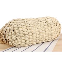 Women's Large Paper String Solid Color Vacation Beach Weave Zipper Straw Bag main image 3