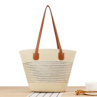 Women's Vacation Beach Solid Color Paper Shopping Bags sku image 3