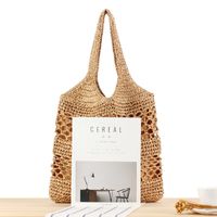 Femmes Vacances Style Classique Couleur Unie Papier Sac De Courses main image 3