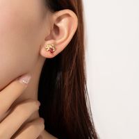 1 Pair Simple Style Shiny Geometric Water Droplets Inlay Sterling Silver Zircon Ear Studs main image 5
