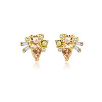 1 Pair Simple Style Shiny Geometric Water Droplets Inlay Sterling Silver Zircon Ear Studs sku image 1