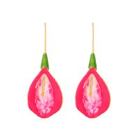 1 Pair IG Style Sweet Flower Enamel Zinc Alloy Drop Earrings sku image 2