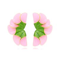 1 Pair IG Style Sweet Flower Enamel Zinc Alloy Ear Studs main image 1
