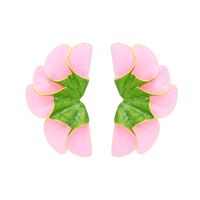 1 Paire Style IG Sucré Fleur Émail Alliage De Zinc Boucles D'Oreilles main image 4