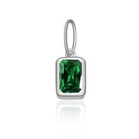 1 Piece 5*8mm Hole 5~5.9mm Sterling Silver Zircon 18K Gold Plated Rectangle Polished Pendant Chain Jump Ring sku image 7