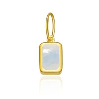1 Piece 5*8mm Hole 5~5.9mm Sterling Silver Zircon 18K Gold Plated Rectangle Polished Pendant Chain Jump Ring sku image 20