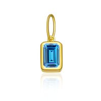 1 Piece 5*8mm Hole 5~5.9mm Sterling Silver Zircon 18K Gold Plated Rectangle Polished Pendant Chain Jump Ring sku image 23