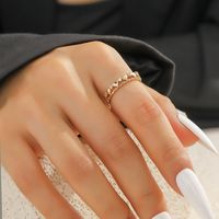 Korean Geometric Star Carved Bump Ring Wholesale Hello Jewelry sku image 11