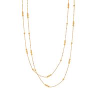 Titan Stahl Einfacher Stil Überzug Einfarbig Doppellagige Halsketten Halskette main image 5